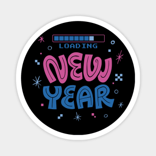 New Year Loading New Years Eve Gaming Outfit Magnet